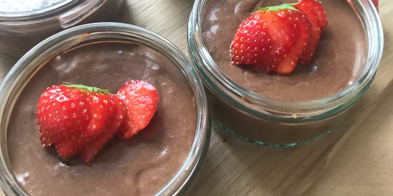 Chocolate Mousse with Strawberries